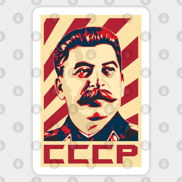 Joseph Stalin CCCP Retro Propaganda Sticker by Nerd_art